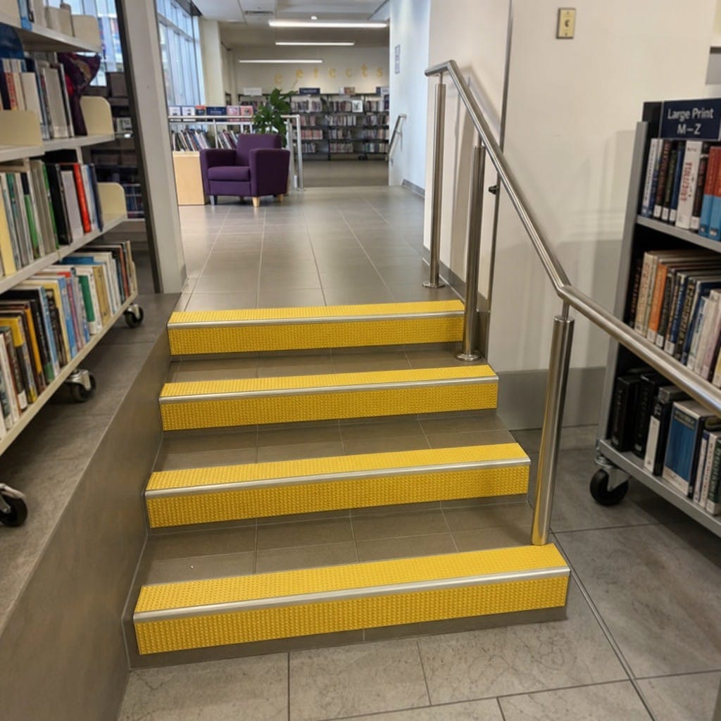 Customer photo review of DDA Compliant Stair Nosing 75x58mm Pyramid Anti Slip