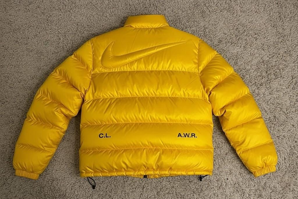 Customer photo review of Nike x Nocta Puffer Jacket Yellow