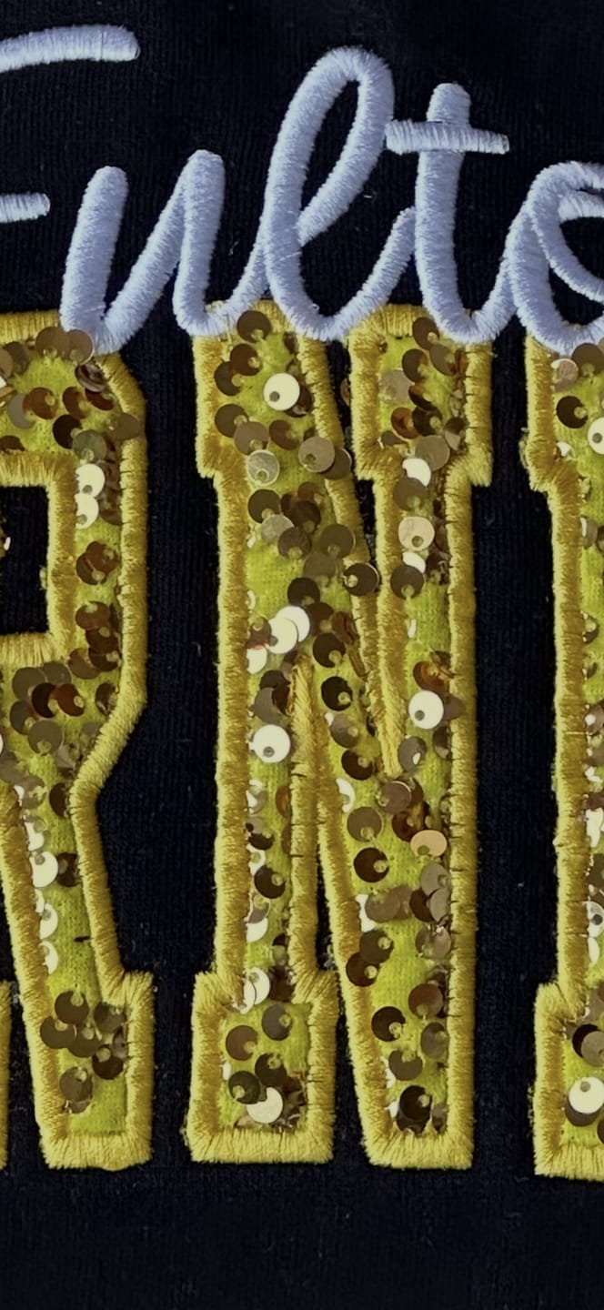 Customer photo review of Yellow Gold Sequin on Velvet