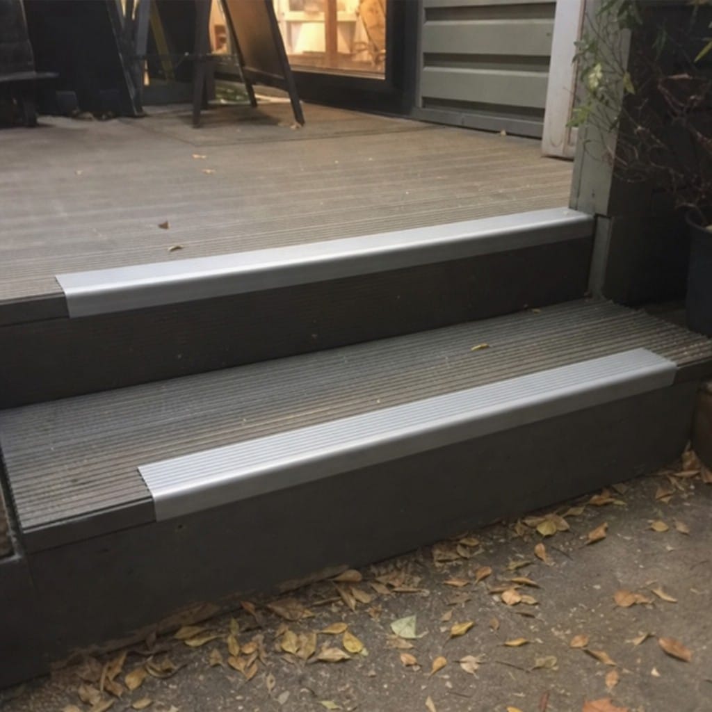 Customer photo review of Self Adhesive PVC Stair Nosing 40mm x 25mm, Grey, Silver or Black