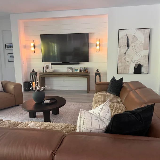 Customer photo review of Alabaster Wall Sconce with Gold Metal Frame