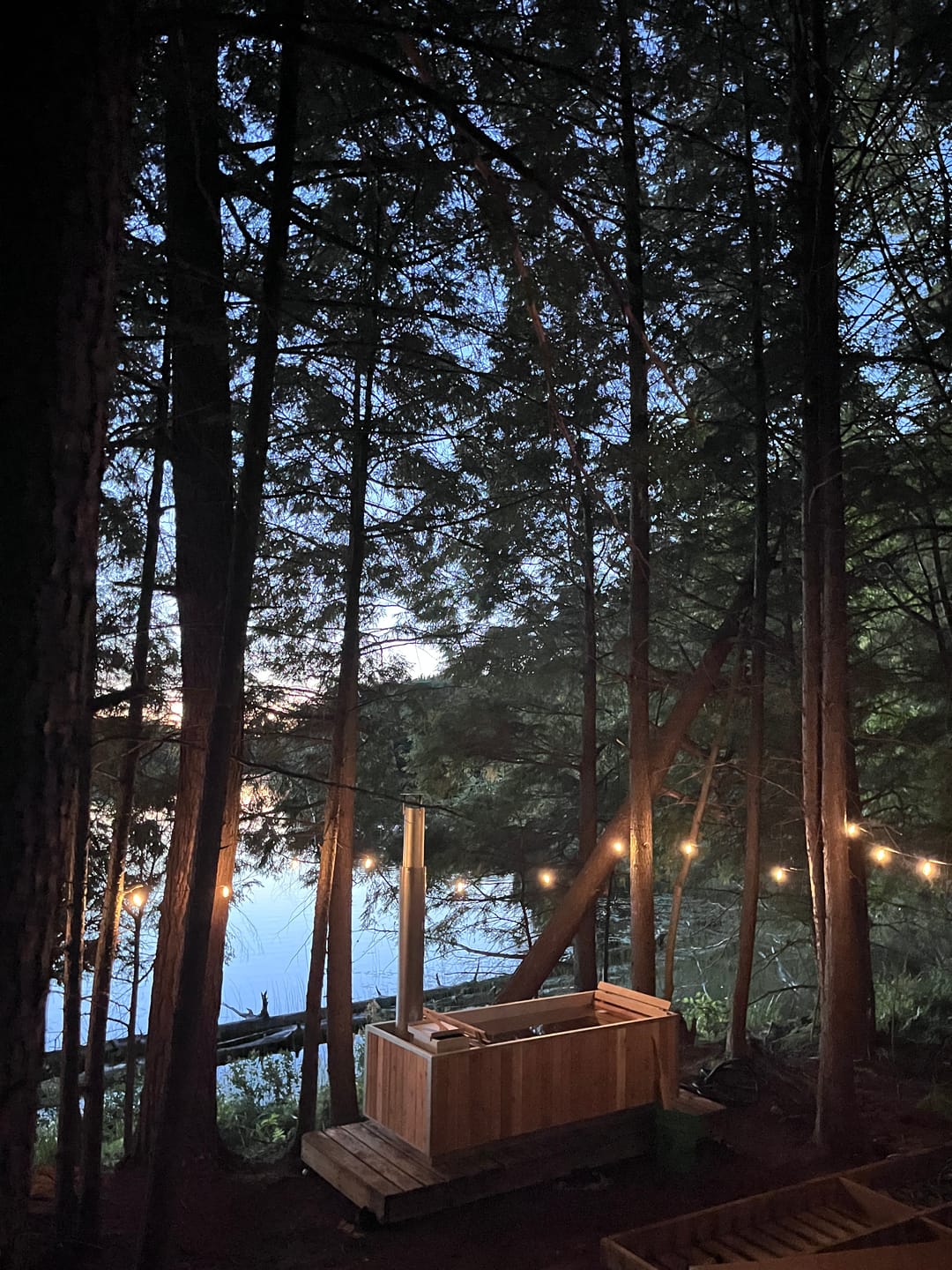 Customer photo review of Wood Burning Hot Tub