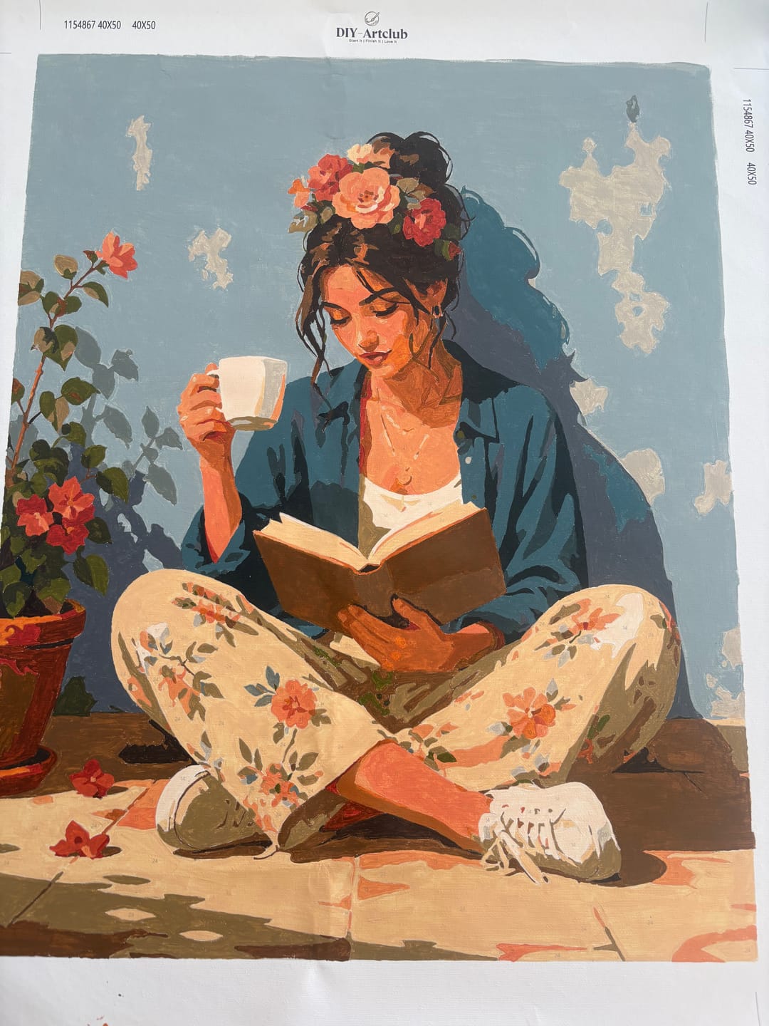 Customer photo review of Floral Escape | Paint by Number