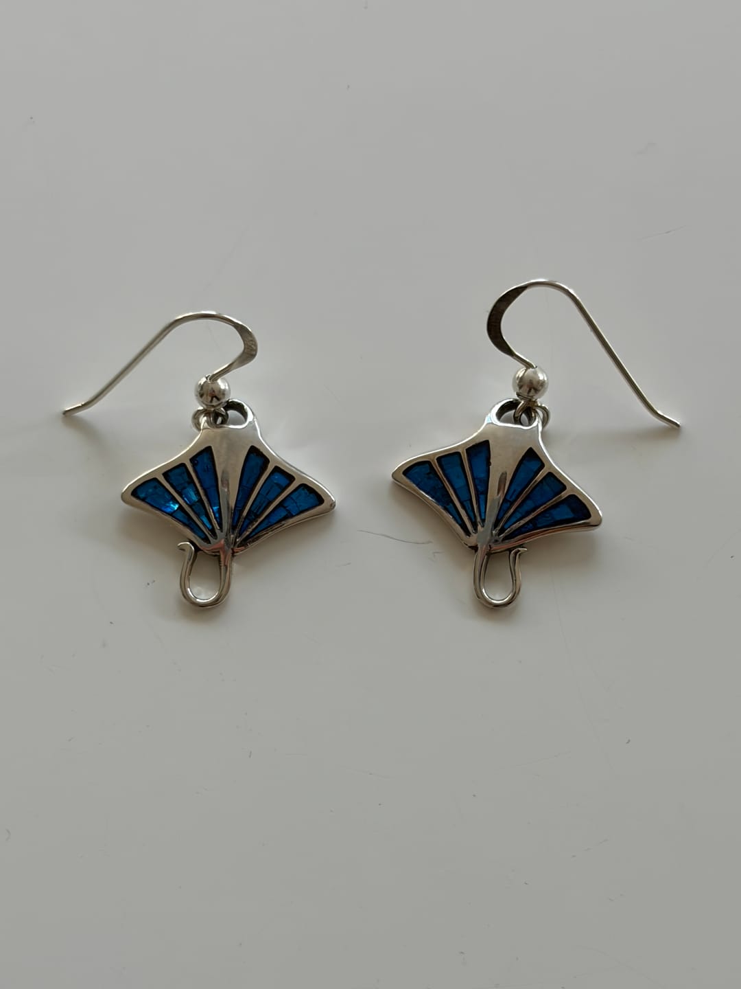 Customer photo review of 925 Real Silver Manta Ray Earrings