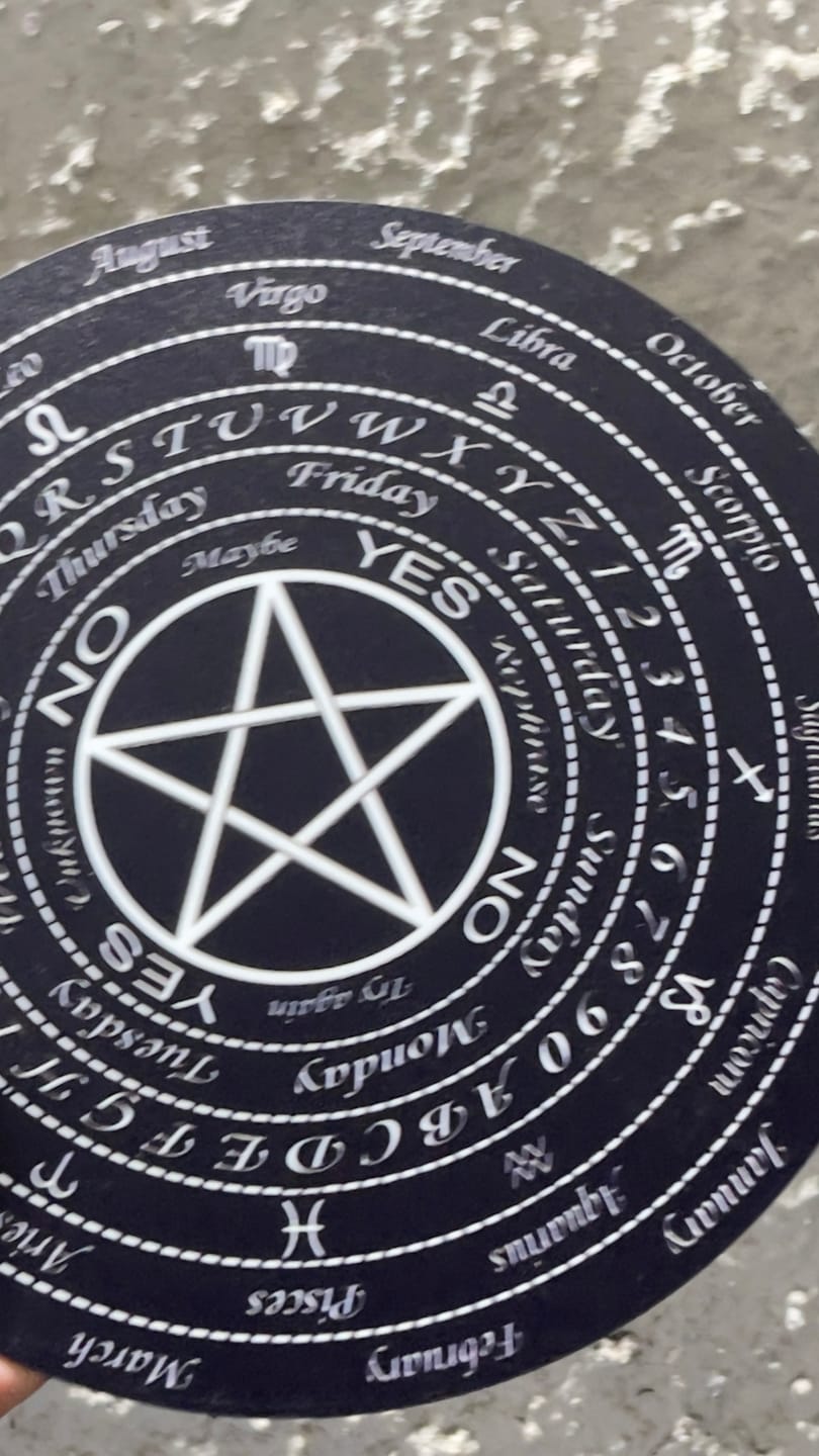 Customer photo review of Vastu Star Dowsing Board – Vastu Remedy for YES/NO Divination & Energy Clearing | Ideal for Pendulum Practice | 6 & 9 inches