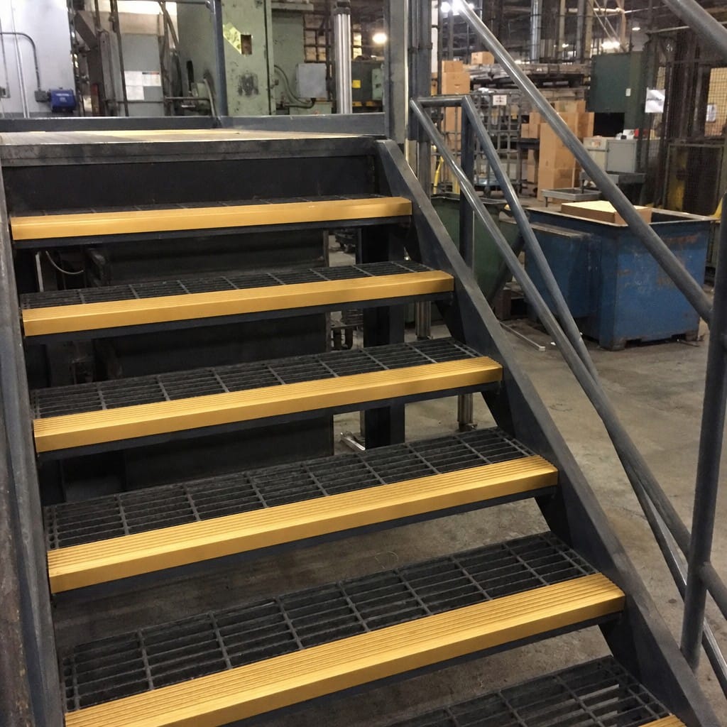 Customer photo review of Anti Slip Aluminium Stair Nosing 65x42mm