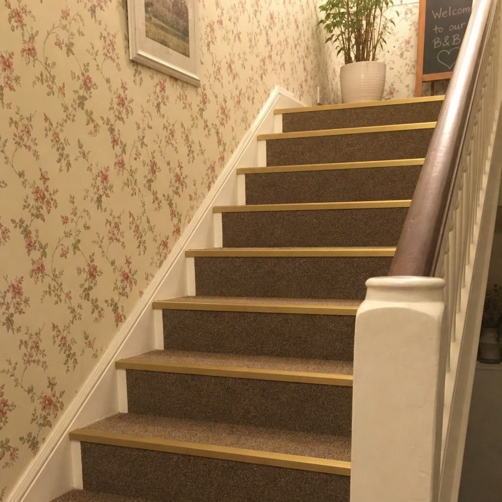 Customer photo review of Self-Adhesive Aluminium Stair Nosing 30mm x 20mm