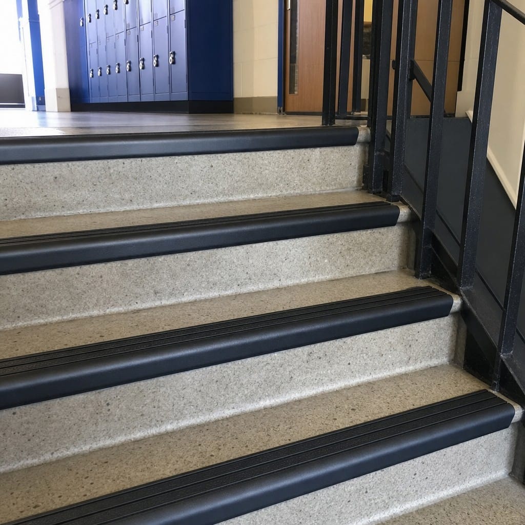 Customer photo review of PVC Anti Slip Stair Nosing 60x37mm Commercial Flexible 3.22m