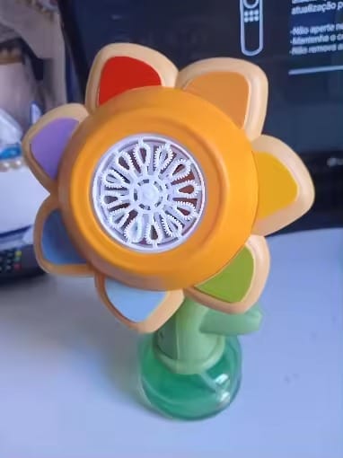 Customer photo review of BloomBubble™ Dancing Sunflower Bubble Machine — Lights Up & Swings