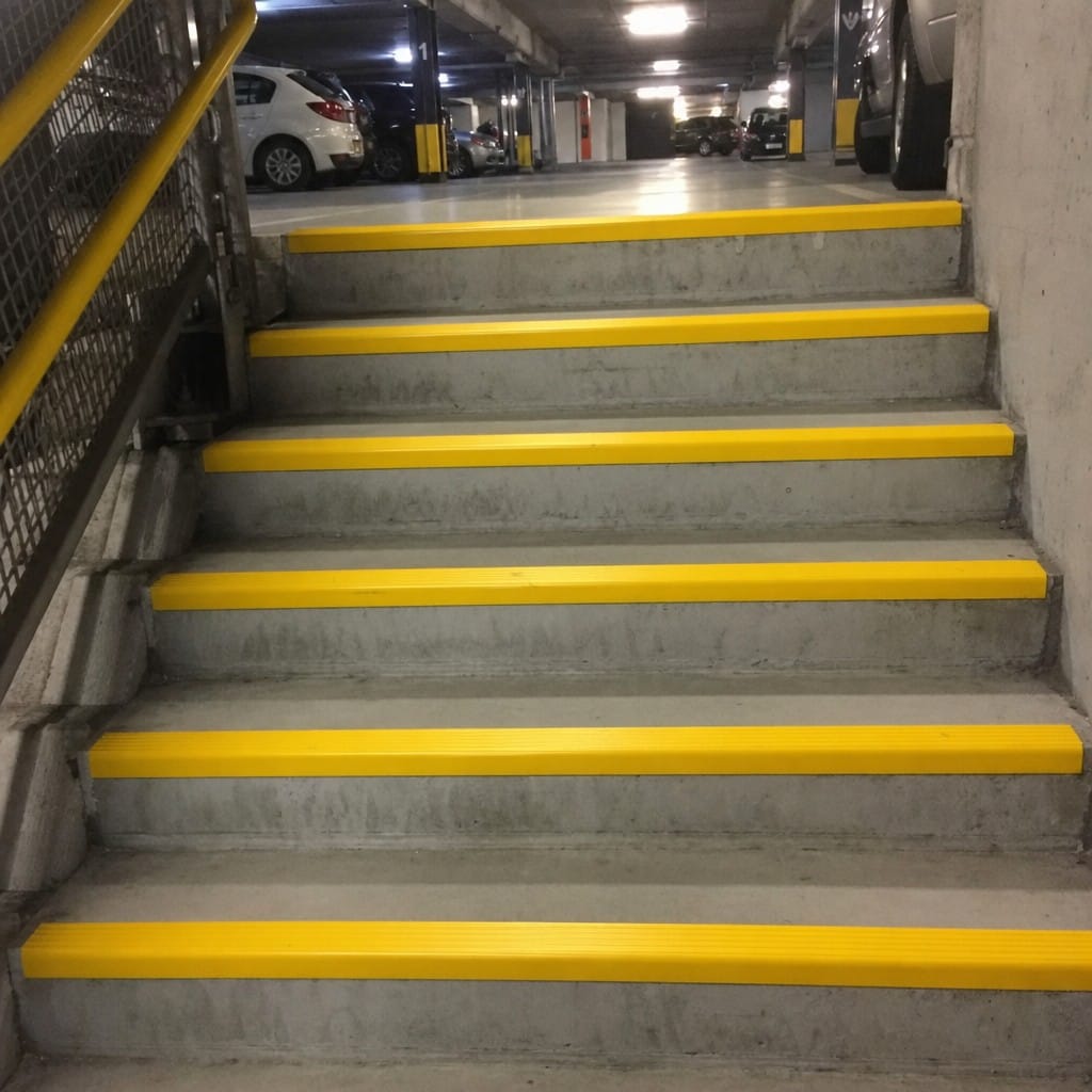 Customer photo review of Self Adhesive PVC Stair Nosing 50mm x 42mm, Anti-Slip for Safe Stairs
