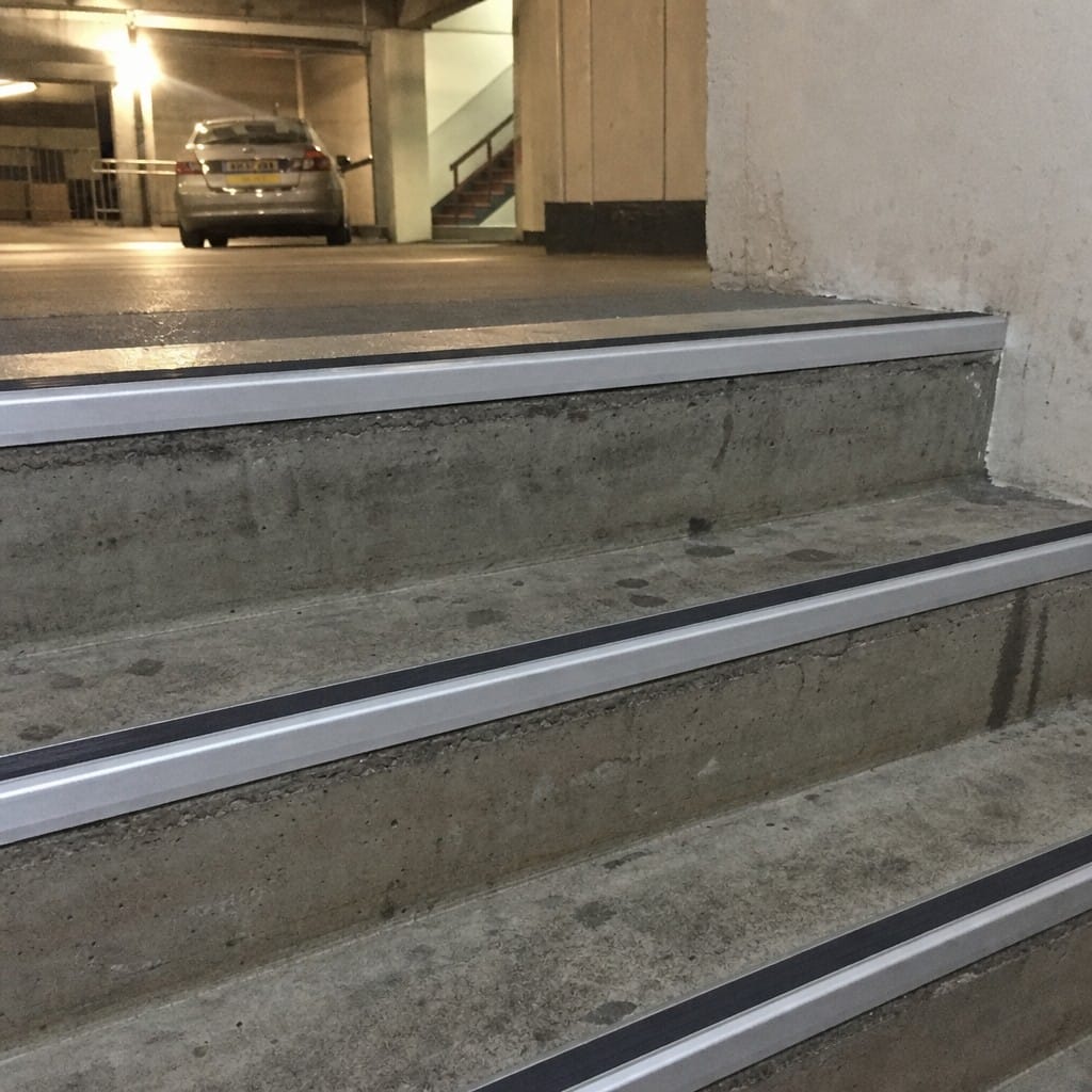 Customer photo review of Screw-Fix Anodised Aluminium Stair Nosing 1200mm | 46mm × 30mm | 7 Colours