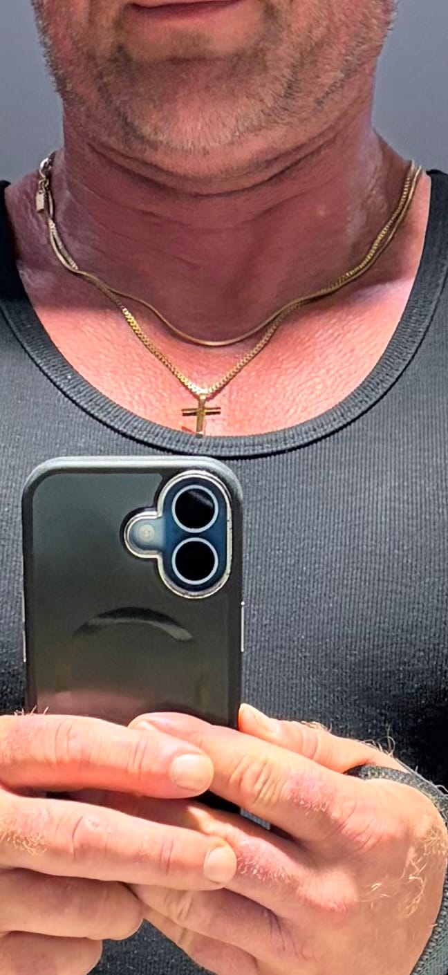Customer photo review of Classic Cross Necklace Duo