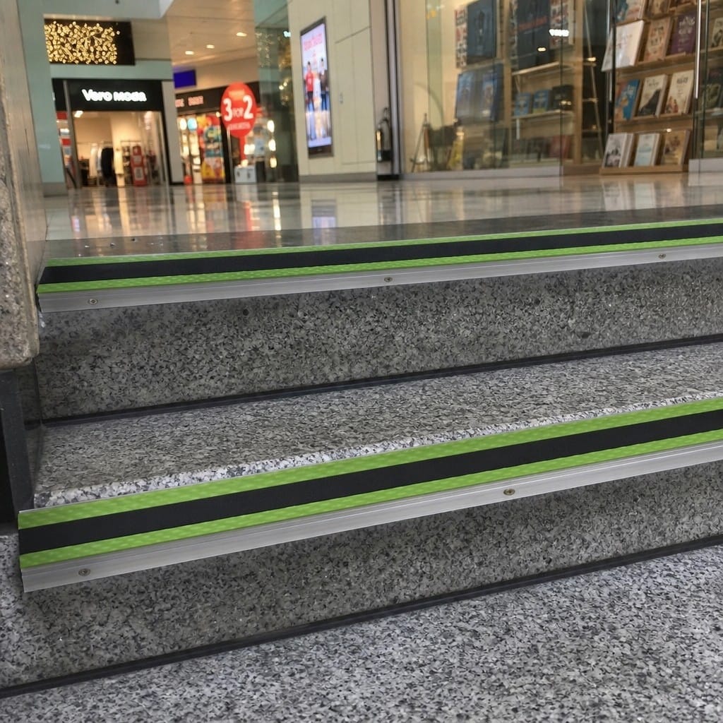 Customer photo review of Black Stair Nosing 10mm Aluminium Anti Slip Commercial