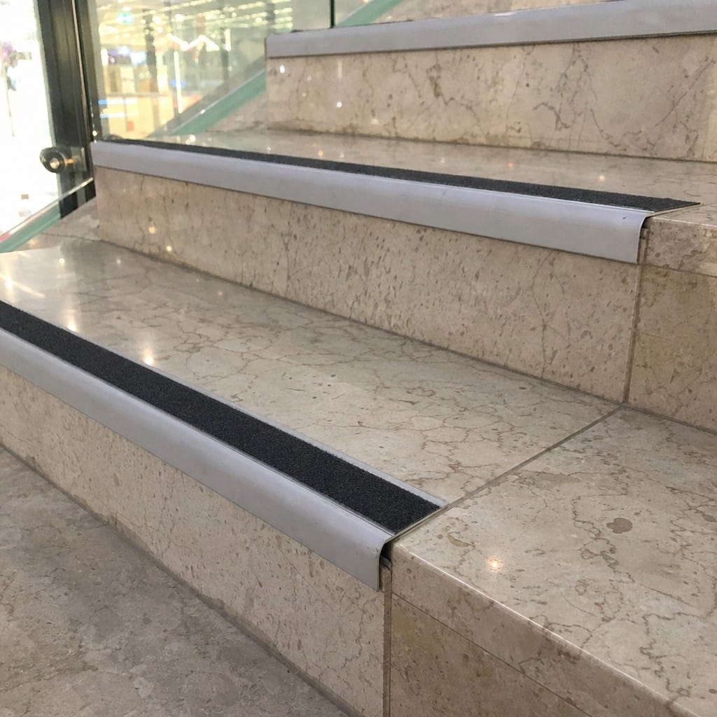 Customer photo review of Anodised Aluminium Stair Nosing 41x26.6mm with Anti Slip Tape