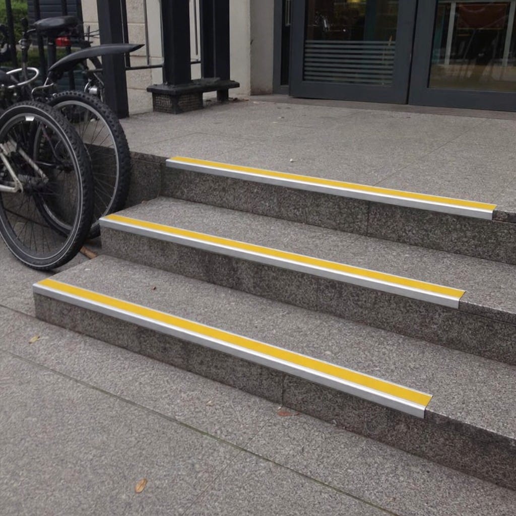 Customer photo review of Aluminium Stair Nosing 68x33mm Silicon Carbide Ramped Anti Slip
