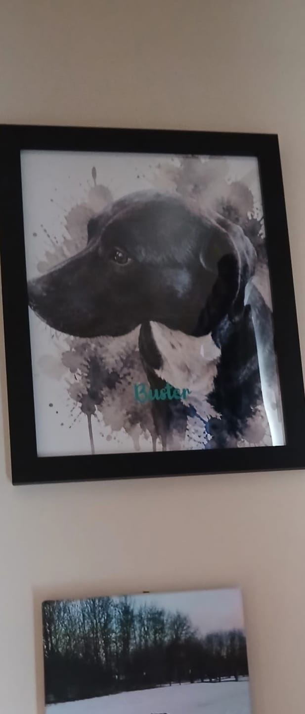 Customer photo review of Watercolour Realistic Portrait - Personalised Poster