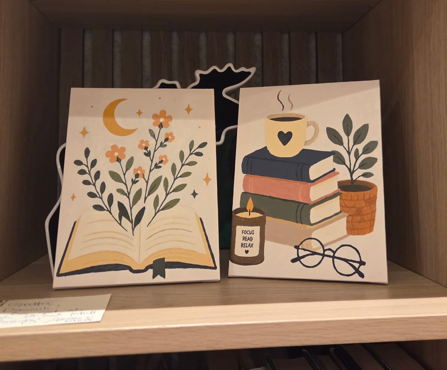 Customer photo review of 4 Mini Paintings - Book Lover Set