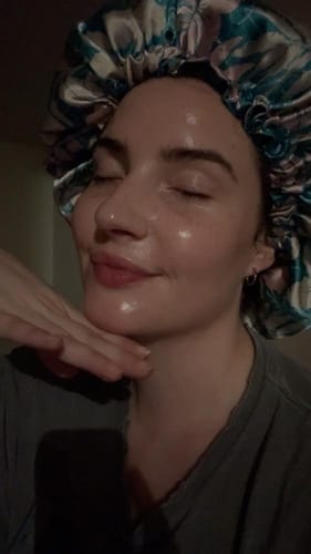 Customer photo review of Collagen Night Wrapping Mask