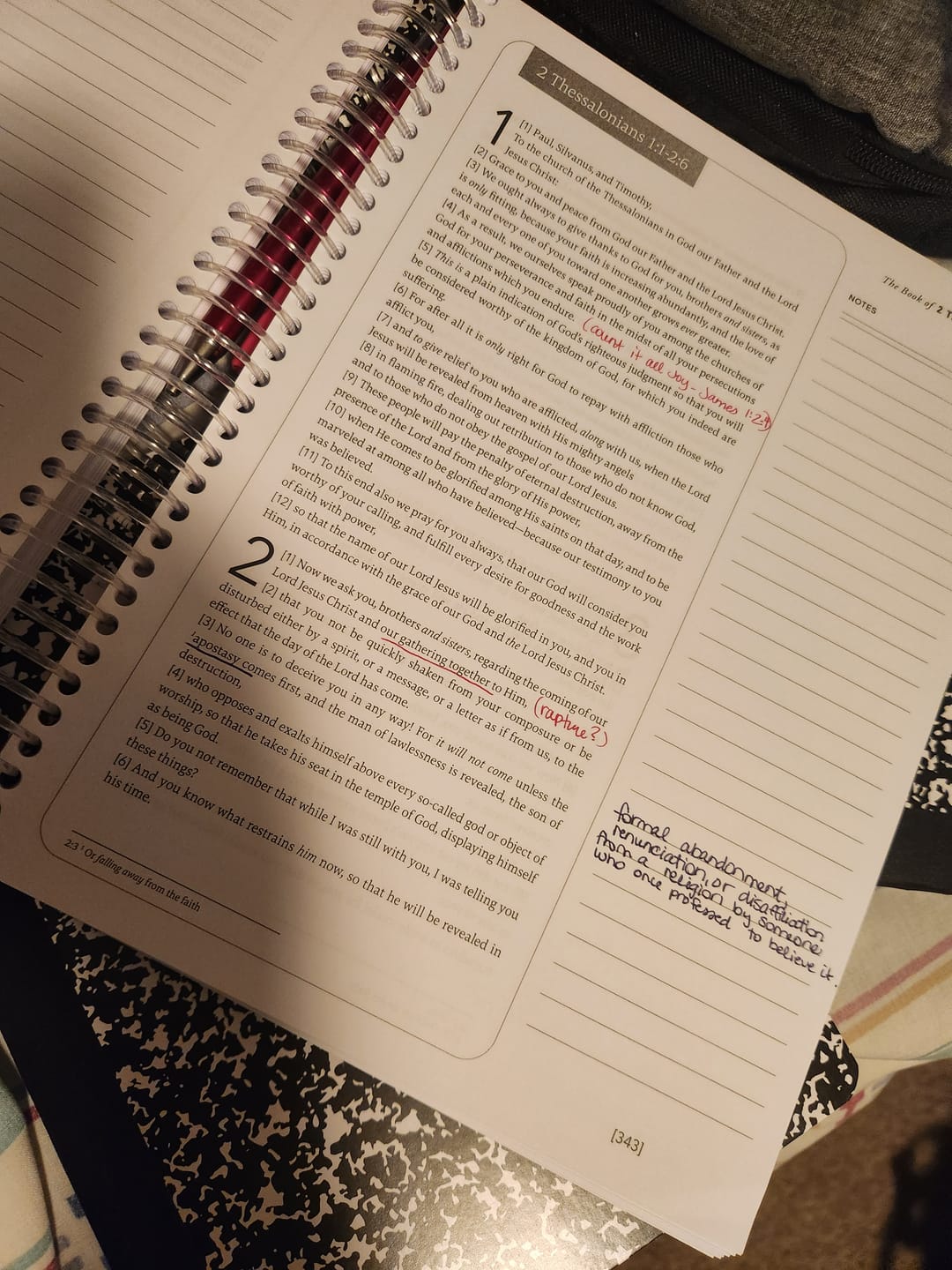 Customer photo review of Spiral Bible™ - NASB - New Testament - Flake