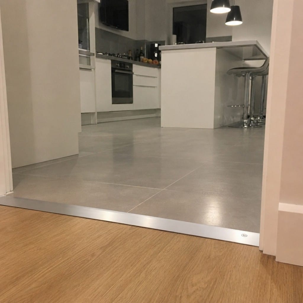 Customer photo review of 49mm Wide Aluminium Door Threshold Strip | Wide Floor Transition Bar