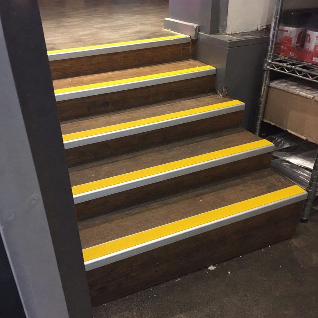 Customer photo review of Aluminium Stair Nosing 70x40mm Bullnose, Anti-Slip PVC Insert, 11 Colours
