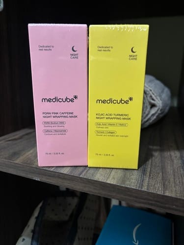Customer photo review of PDRN Pink Caffeine Overnight Wrapping Mask