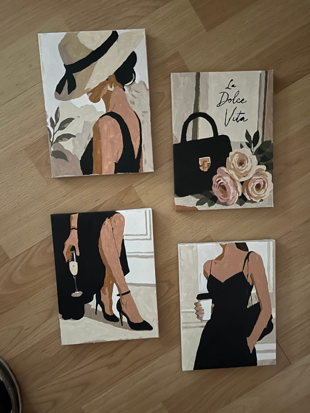 Customer photo review of 4 Mini-Gemälde | Coffee & Chic Set