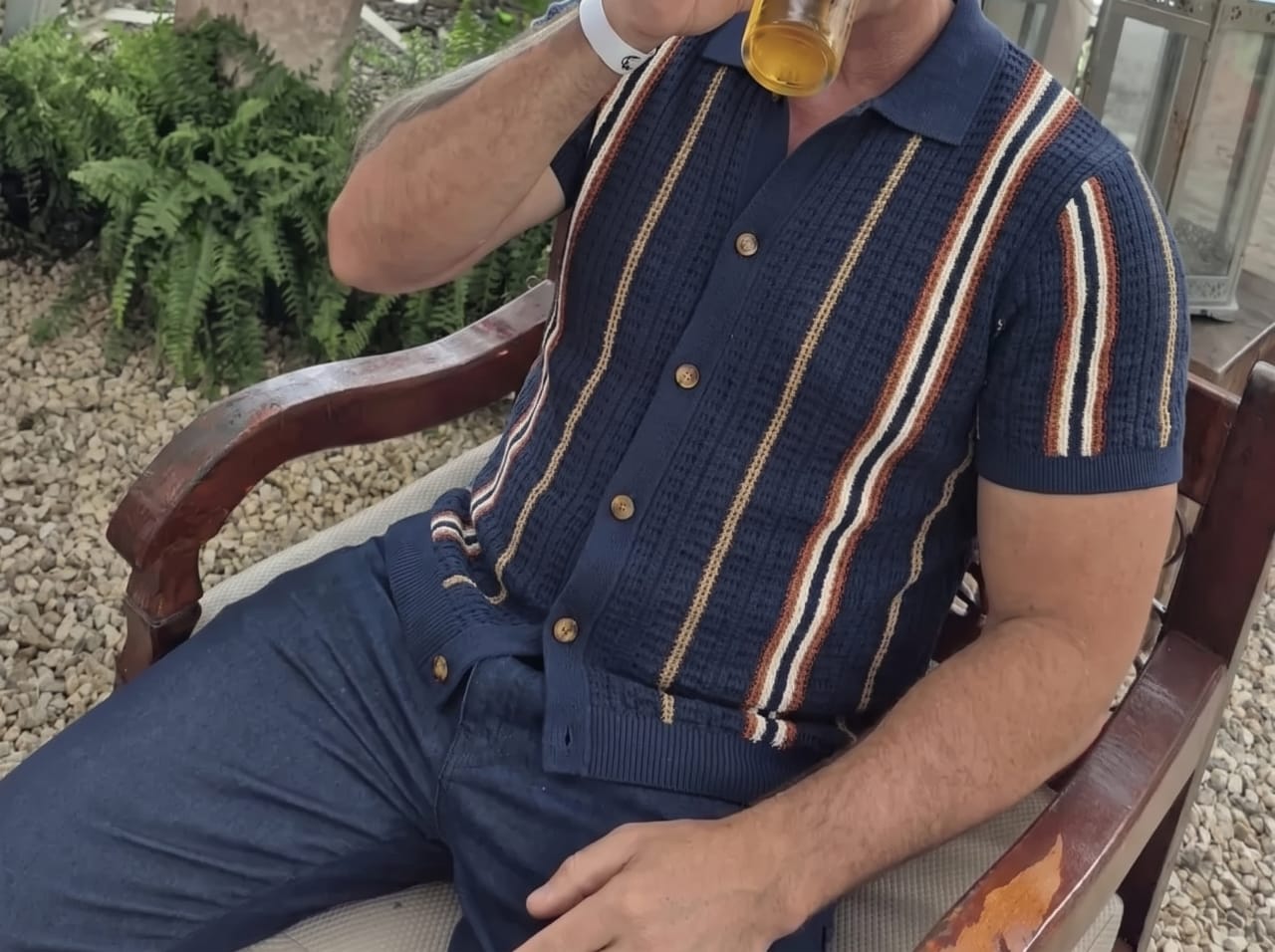 Customer photo review of Sunset Groove Polo – Cross & Crown