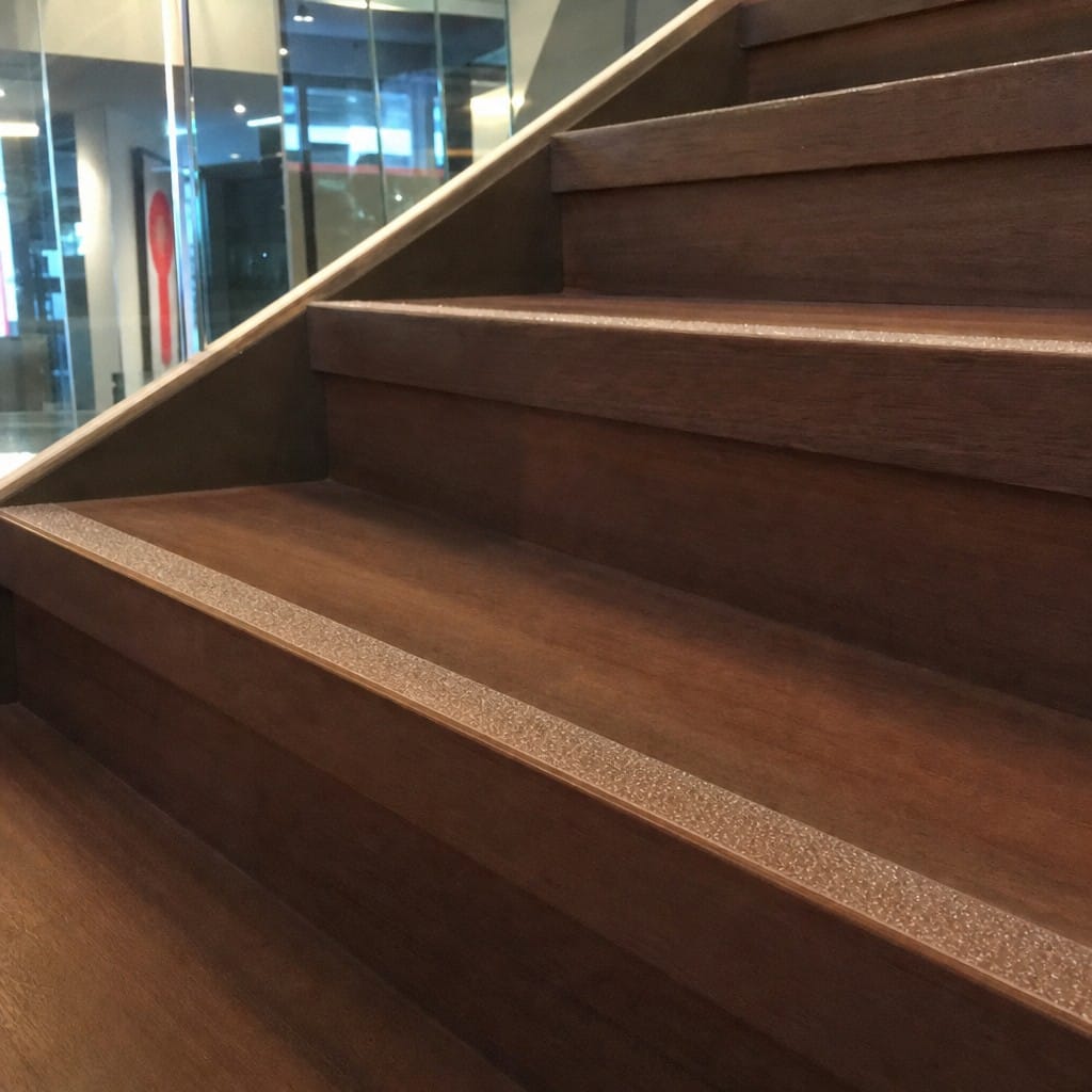 Customer photo review of Clear Anti-Slip Tape | Transparent | Silicon Carbide | 18.3m Roll | Tiles, Glass & Wood
