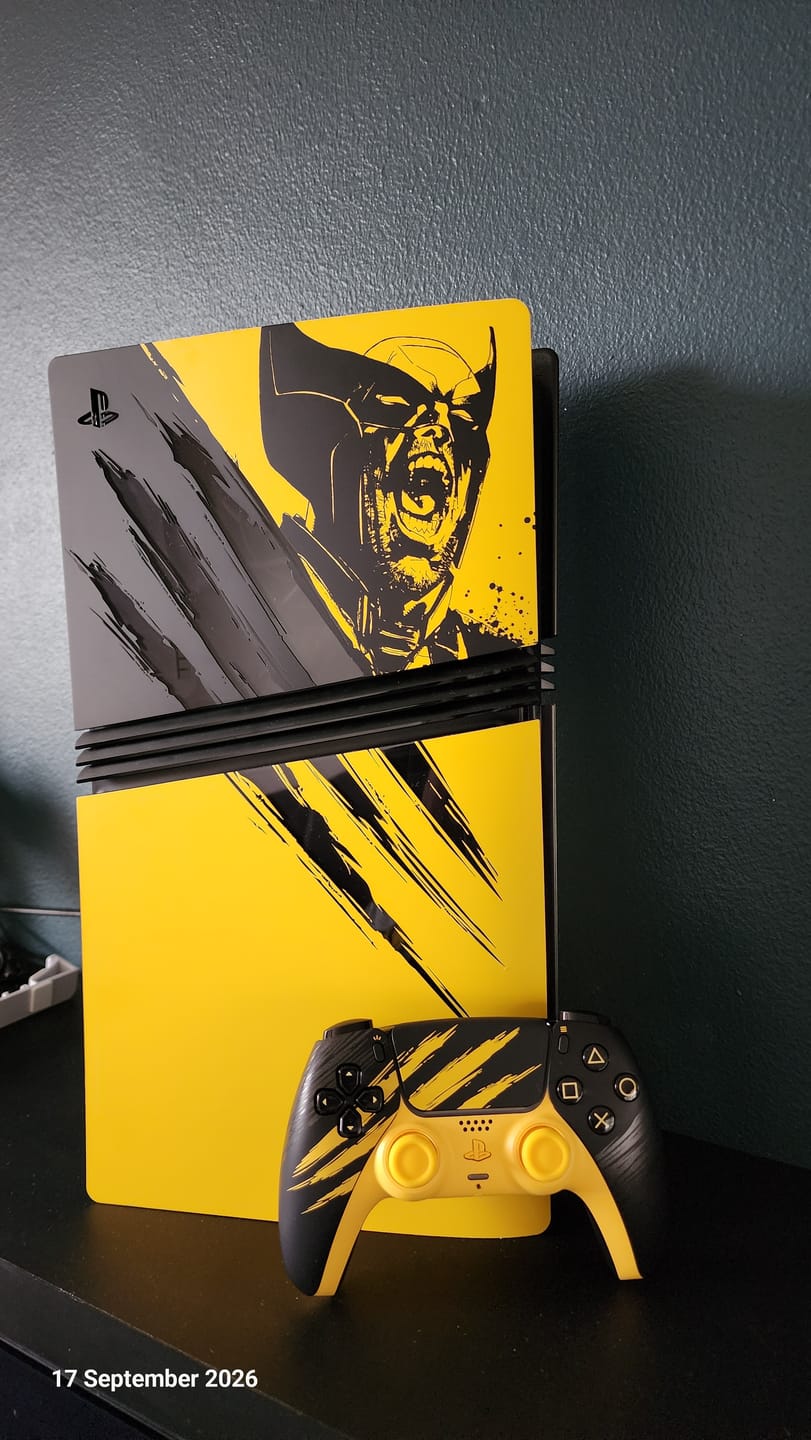 Customer photo review of Marvel’s Wolverine (PS5) + PlayStation 5 (PS5) DualSense Wireless Controller - Marvel’s Wolverine Battle Yellow Limited Edition