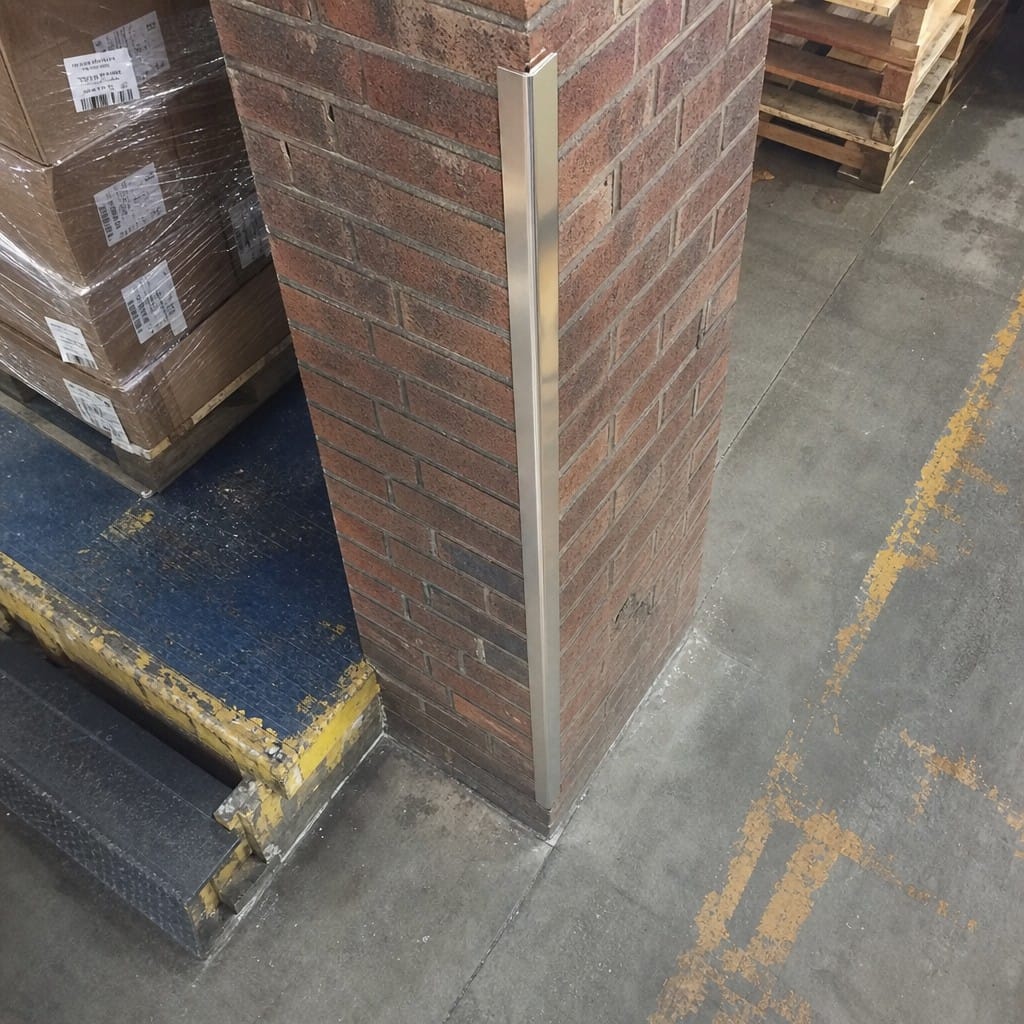 Customer photo review of Aluminium 90° Corner Guard – Brushed Finish Wall Edge Protector 2.5m
