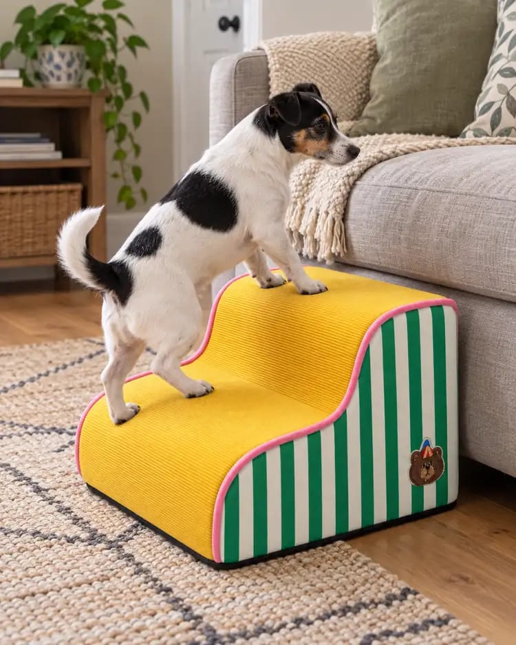 Customer photo review of Orthopedic Dog Stairs for Joint Relief