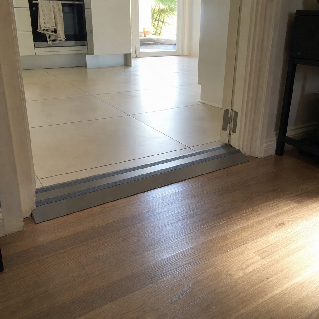 Customer photo review of Transition Strip 50x15mm Aluminium Self Adhesive Doorway Threshold
