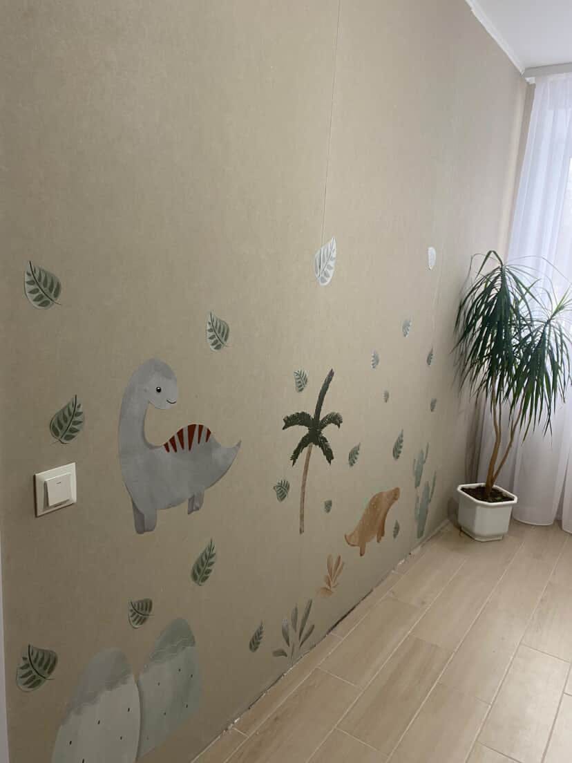 Customer photo review of Dino Wall Decals 84.0