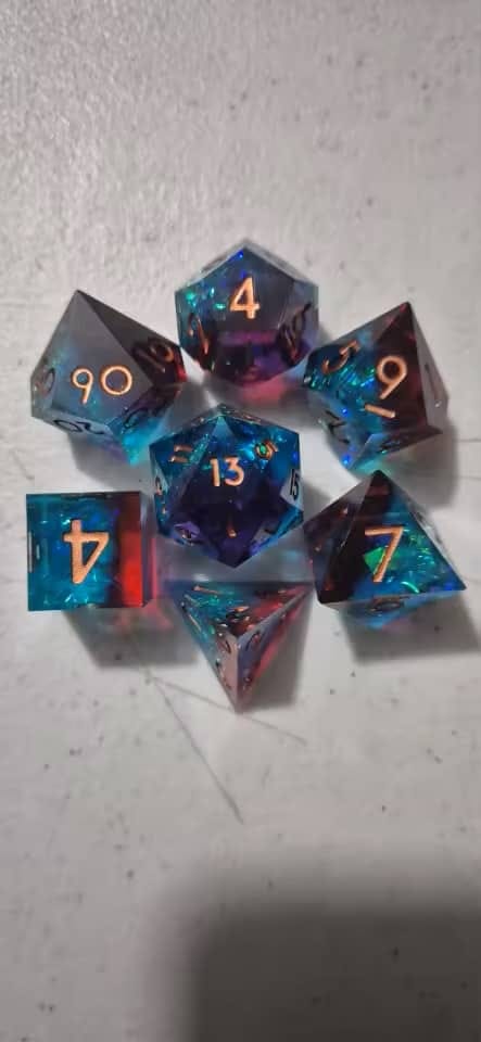 Customer photo review of Liquid Galaxy Dice Set