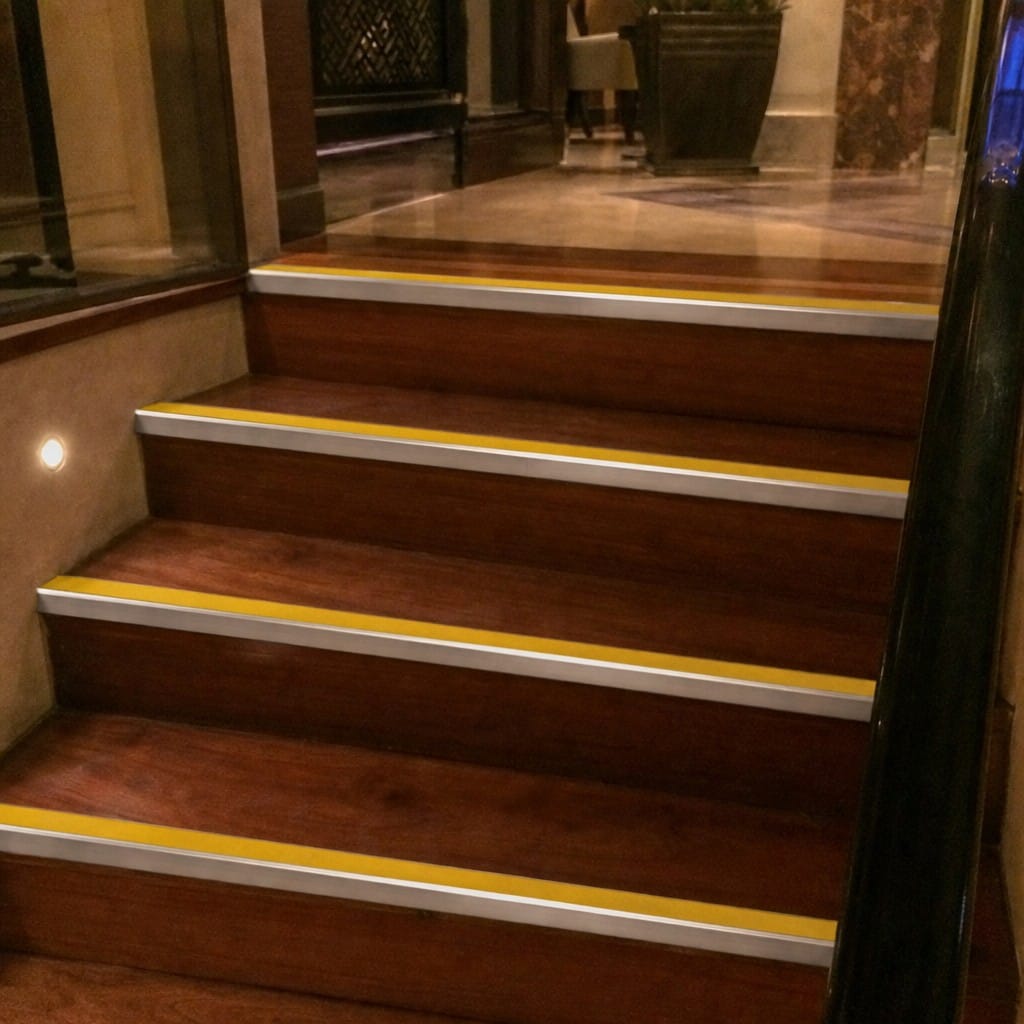 Customer photo review of Aluminium Stair Nosing 60x32mm Heavy Duty Anti Slip, 11 Colours