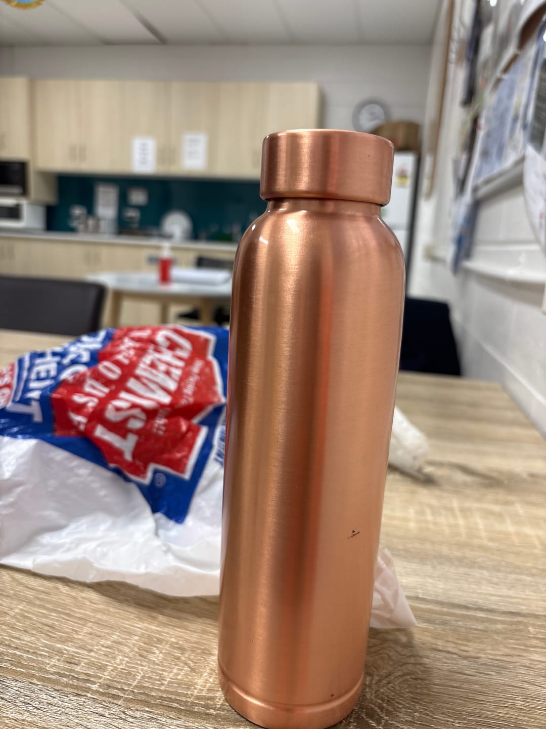 Customer photo review of Polished Copper Water Bottle 950ml