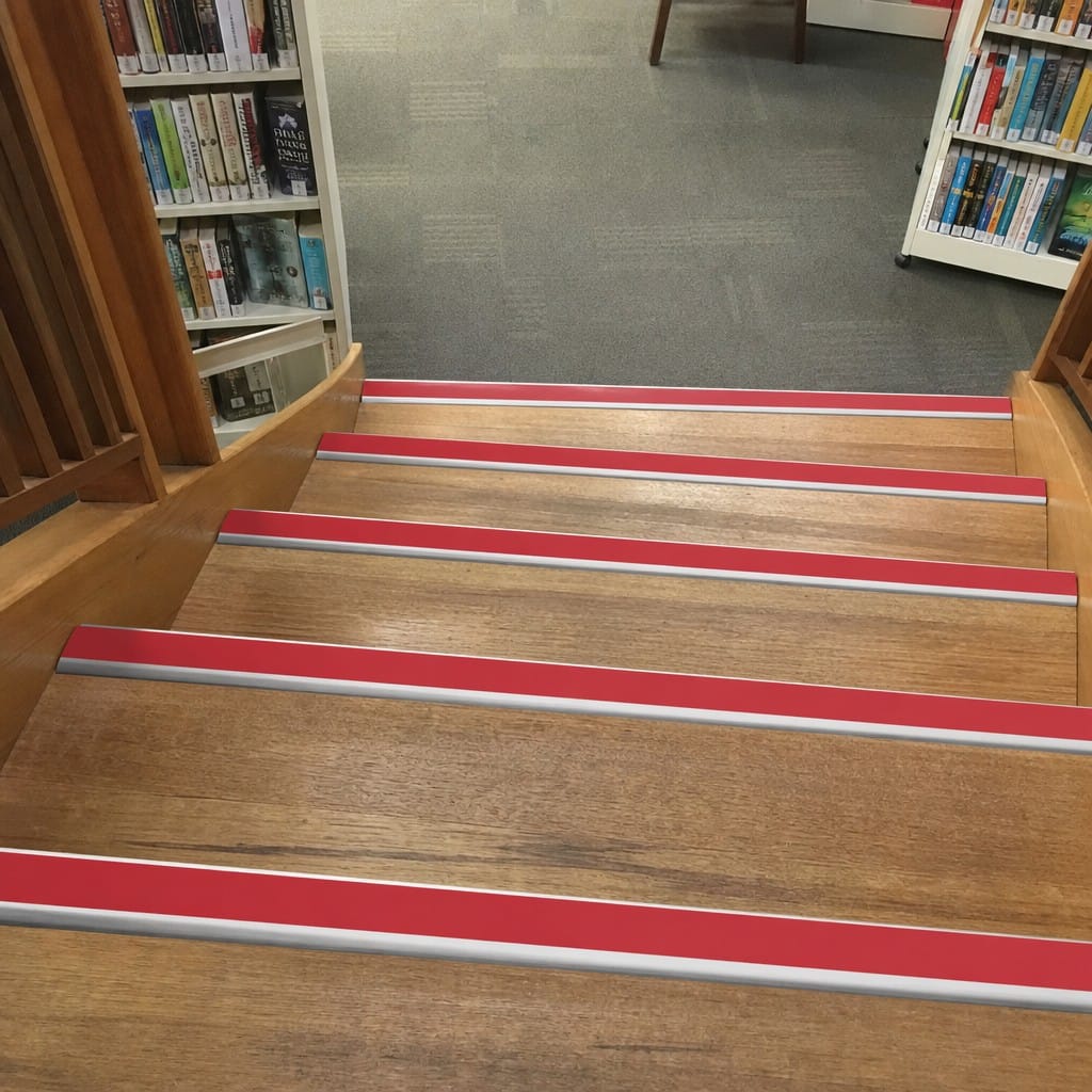 Customer photo review of Bullnose Stair Nosing 70mm Tread Aluminium 3.22m Single Channel