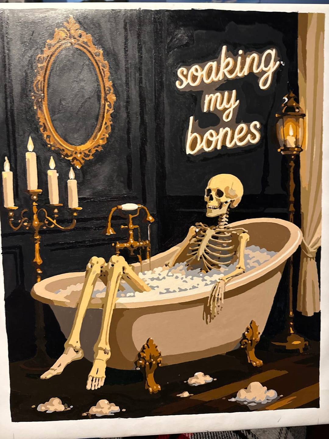 Customer photo review of Soaking My Bones | Paint by Number