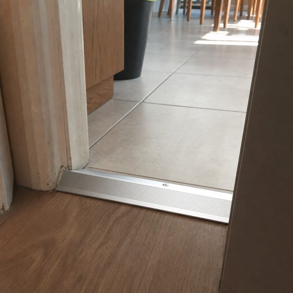 Customer photo review of Aluminium LVT Reducer 39mm Heavy Duty Anodised for 5mm LVT