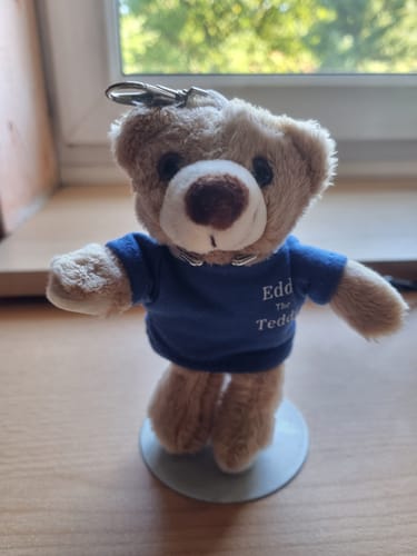 Customer photo review of Eddy The Teddy Bear Keyring