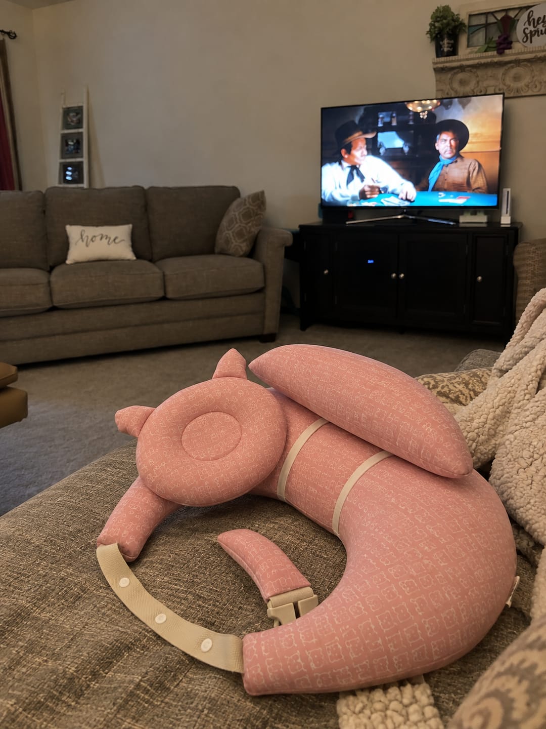 Customer photo review of No-Strain Nursing Pillow for Mom & Baby