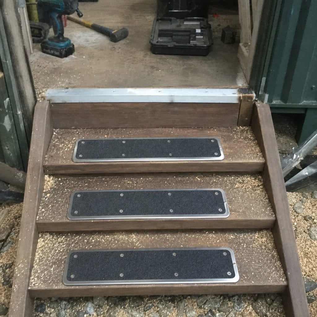 Customer photo review of Steel Treadplates 63mm 115mm Commercial Anti Slip Nosing