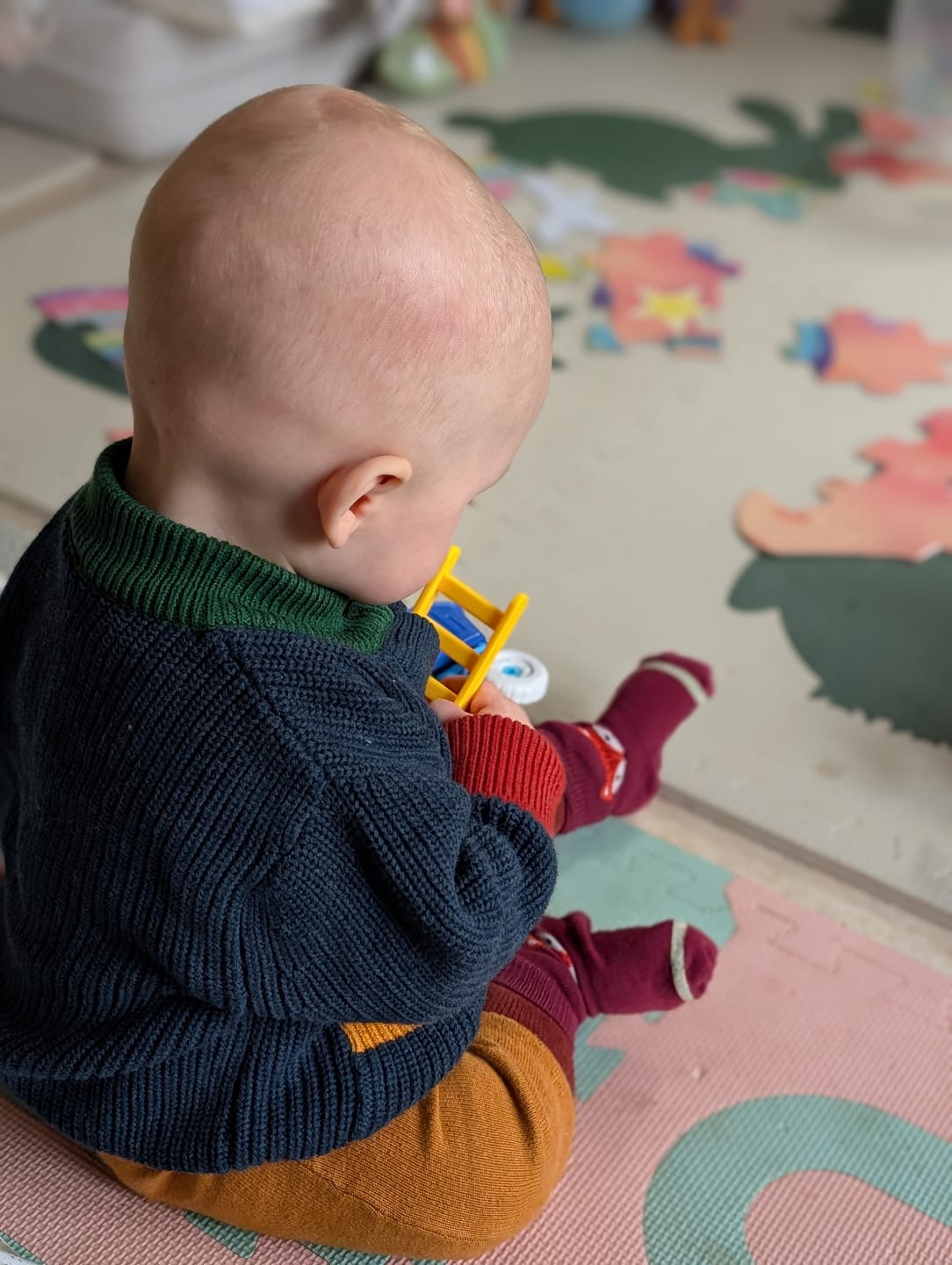 Customer photo review of Midnight Snuggly Knitted Cardigan