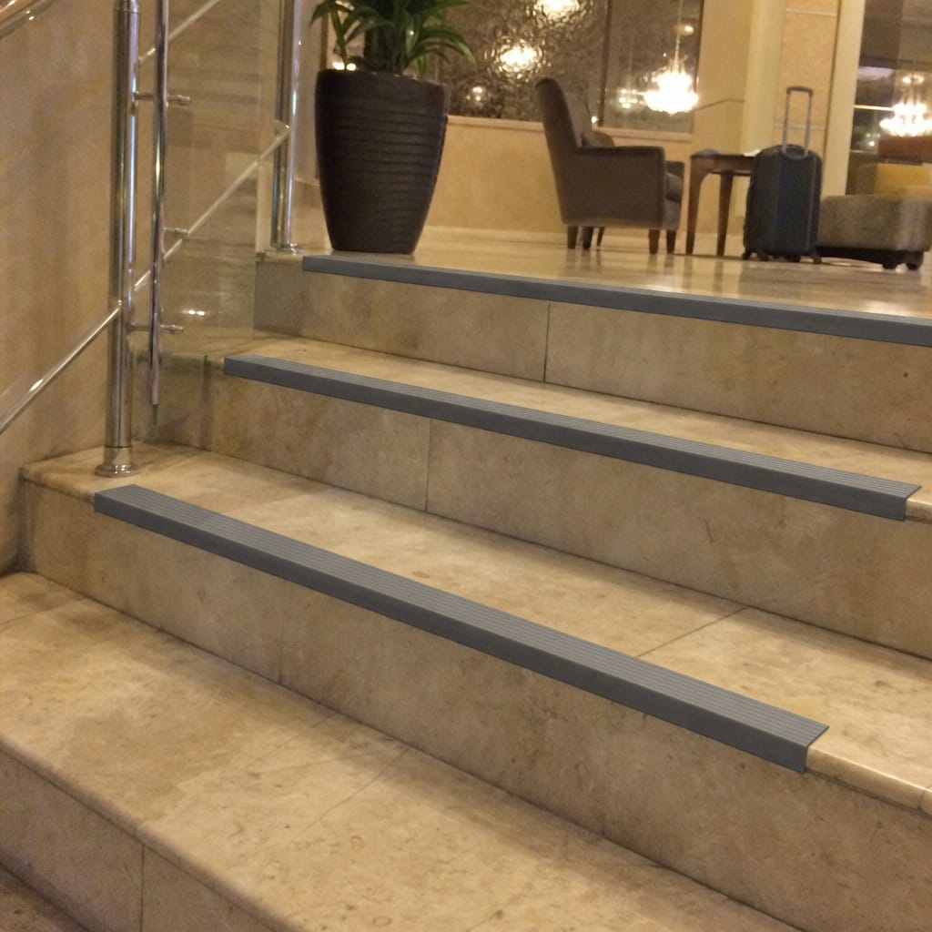Customer photo review of Self-Adhesive PVC Anti-Slip Stair Nosing Strip | 50mm | Grey & Black | 1m 3m 6m