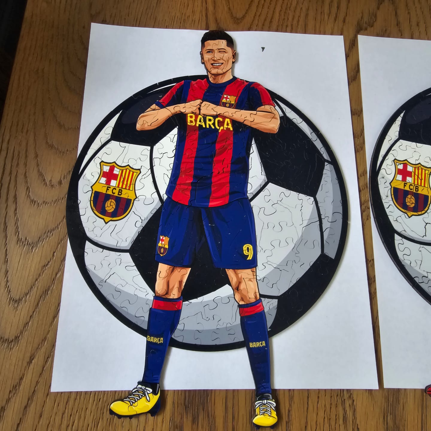 Customer photo review of Robert Lewandowski Wooden Puzzle