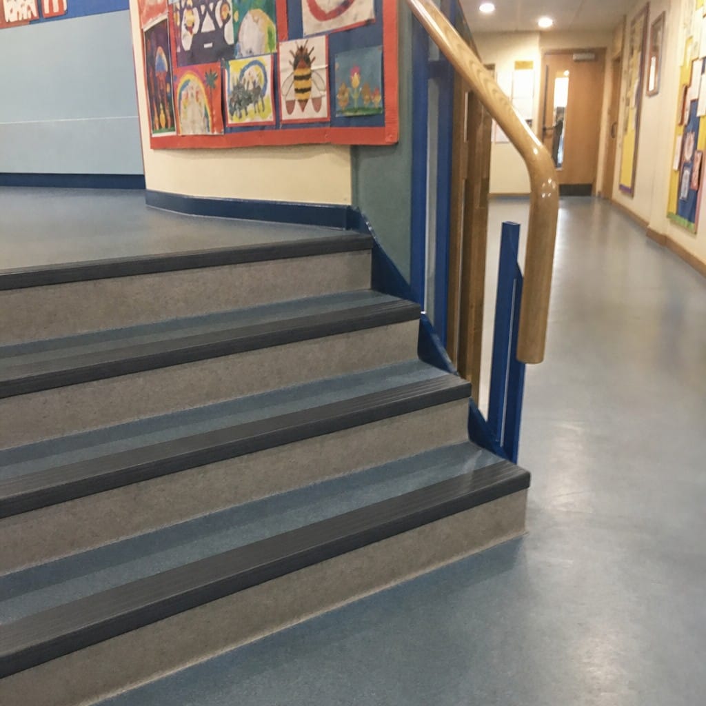 Customer photo review of PVC Stair Edging 50x30mm Slip Resistant Indoor 2.75m