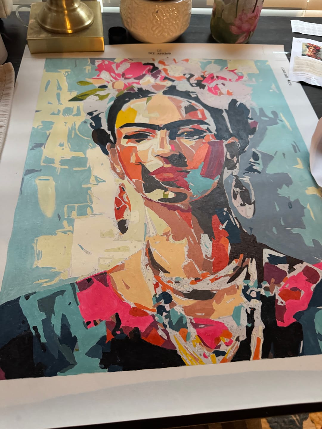 Customer photo review of Expressive Frida | Paint by Number