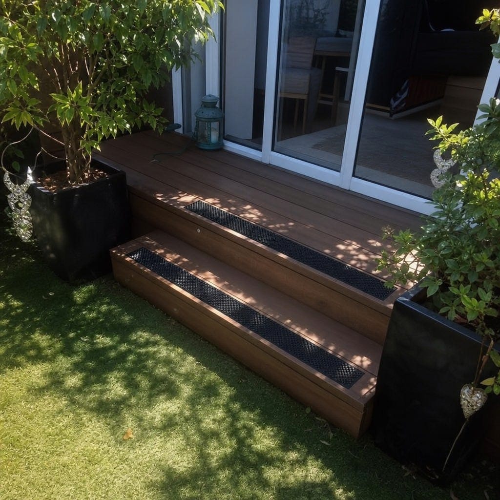 Customer photo review of Anti Slip Decking Strips 5 Pack 600x50mm with Screws