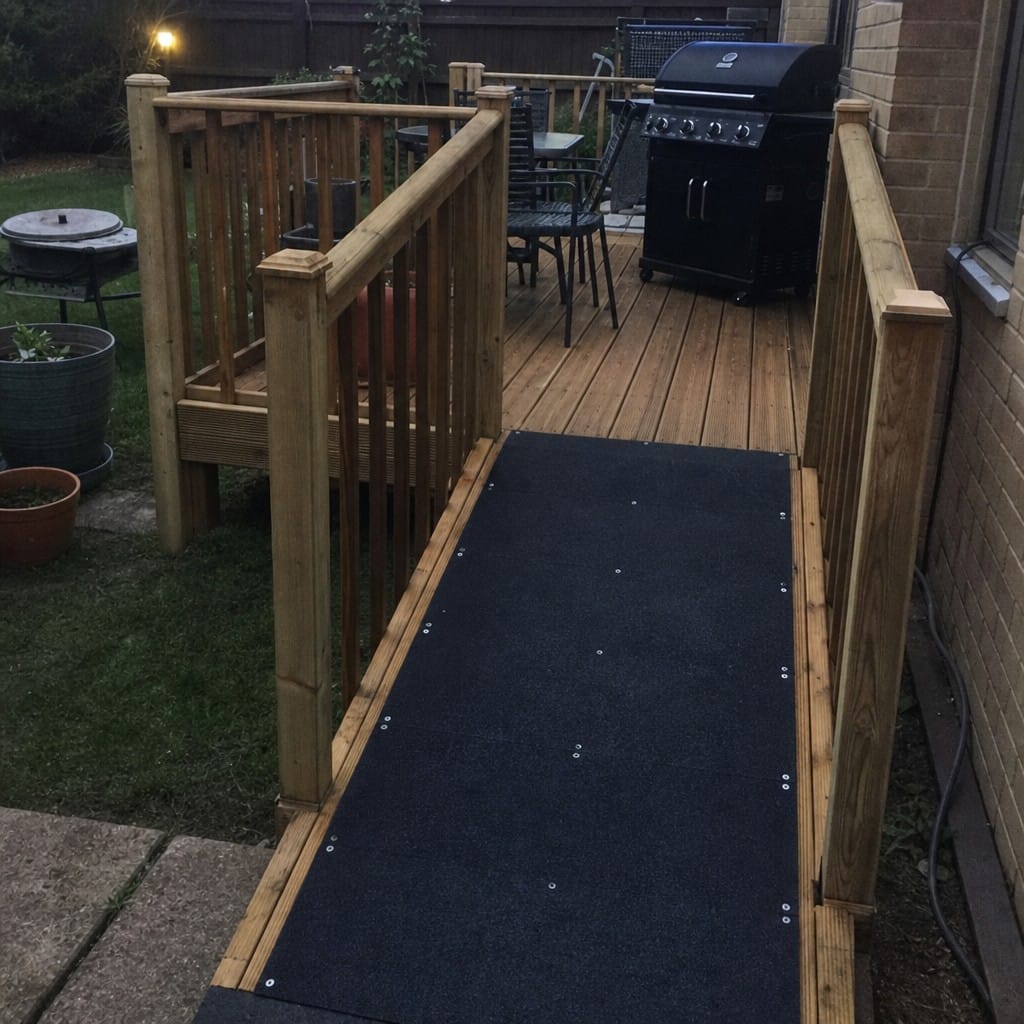 Customer photo review of Anti-Slip GRP Sheet 3mm | R13 Silicon Carbide, Black, Grey or Yellow